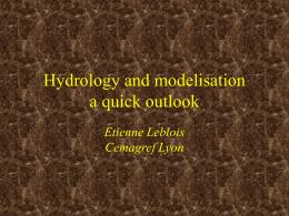 Descriptive hydrology - Centre For Policy Modelling