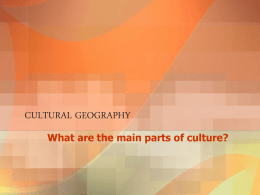 CULTURAL GEOGRAPHY