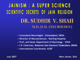 science_and_jainism - Dr. Sudhir V. Shah