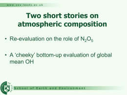 Two short stories on atmospheric composition