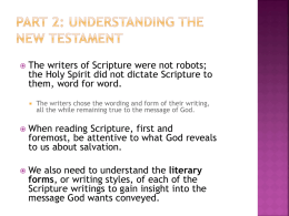 Part 2: Understanding the New Testament