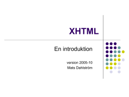 XHTML / CSS - HB Personalsidor