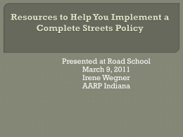 Resources to Help You Implement a Complete Streets Policy