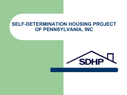 SELF-DETERMINATION HOUSING PROJECT OF …