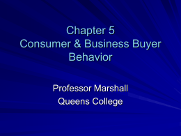 Chapter 5 Consumer & Business Buyer Behavior