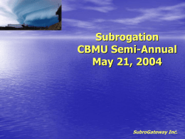 Subrogation CBMU Semi