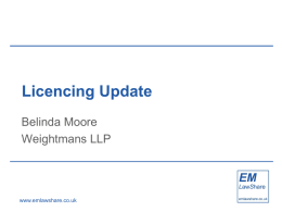 EM Lawshare licensing training slides