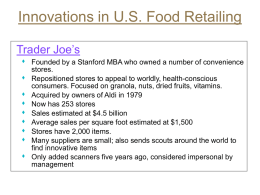 Innovations in U.S. Food Retailing