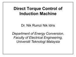 HIGH PERFORMANCE DIRECT TORQUE CONTROL INDUCTION …