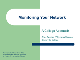 Network Monitoring - University of Oxford