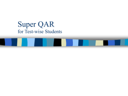 Super QAR for Test