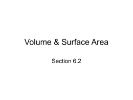 Volume & Surface Area - Arizona State University