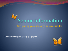 Senior Information - Academic Magnet High School