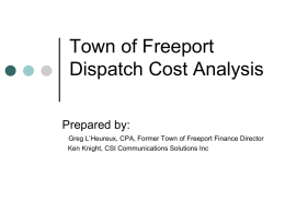 Town of Freeport Dispatch Analysis