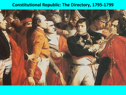 The Constitutional Republic: The Directory , 1795