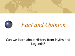 Fact and Opinion - History Resources