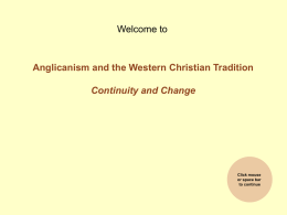 Anglicanism and the Western Christian Tradition Continuity
