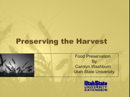 Preserving the Harvest - Utah 4-H