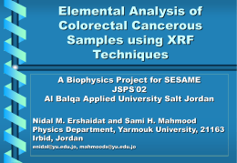 Elemental Analysis of Colorectal Cancerous Samples using
