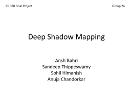 Deep Shadow Mapping - University of Southern California