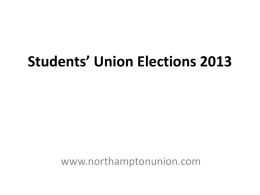Students’ Union Elections 2013