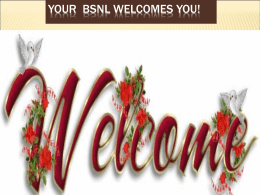 Your BSNL welcomes you!