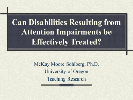 Can Disabilities Resulting from Attention Impairments be