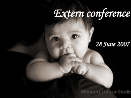 Extern conference An infant with stridor!!!