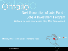 Next Generation Jobs Fund