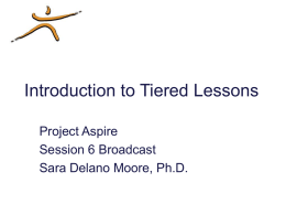 Introduction to Tiered Lessons