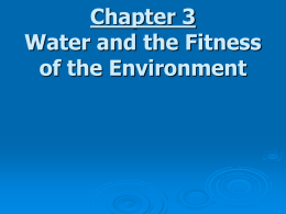 PowerPoint Presentation - Chapter 3 Water and the Fitness