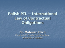Polish PIL: Law applicable to natural persons