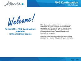 PNG Continuation: Validation