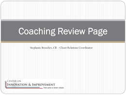 Coaching Review Page