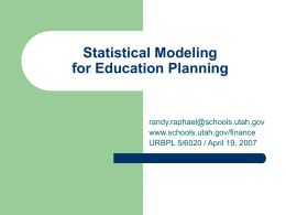 Education Data - University of Utah