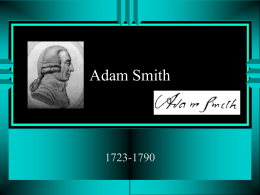 Adam Smith - Department of Economics
