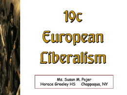 19c European Liberalism
