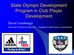 State Olympic Development Program in Club Player Development