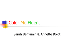 Color Me Fluent - Minnesota State University, Mankato