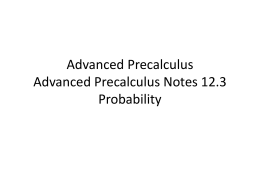 Advanced Precalculus Advanced Precalculus Notes 12.3