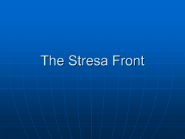 The Stresa Front - Dr. Charles Best Secondary School Library