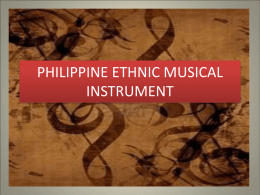 PHILIPPINE ETHNIC MUSICAL INSTRUMENT