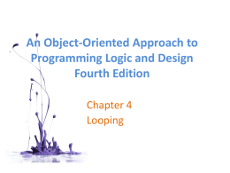 An Object-Oriented Approach to Programming Logic and