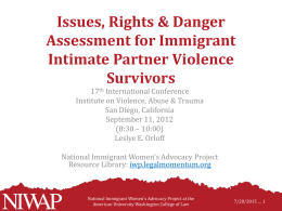 Issues, Rights & Danger Assessment for Immigrant Intimate