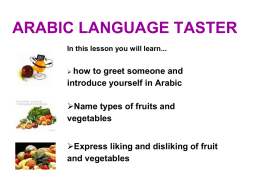 Arabic Language Taster