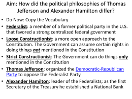 Aim: How did the political philosophies of Thomas