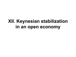 XII. Keynesian stabilization in an open economy