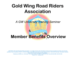 Member Benefits Overview - Membership Enhancement Program