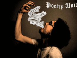 Poetry Unit - Hillsboro School District
