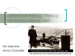 Geothermal Energy, Tapping the Earth’s Internal Heat